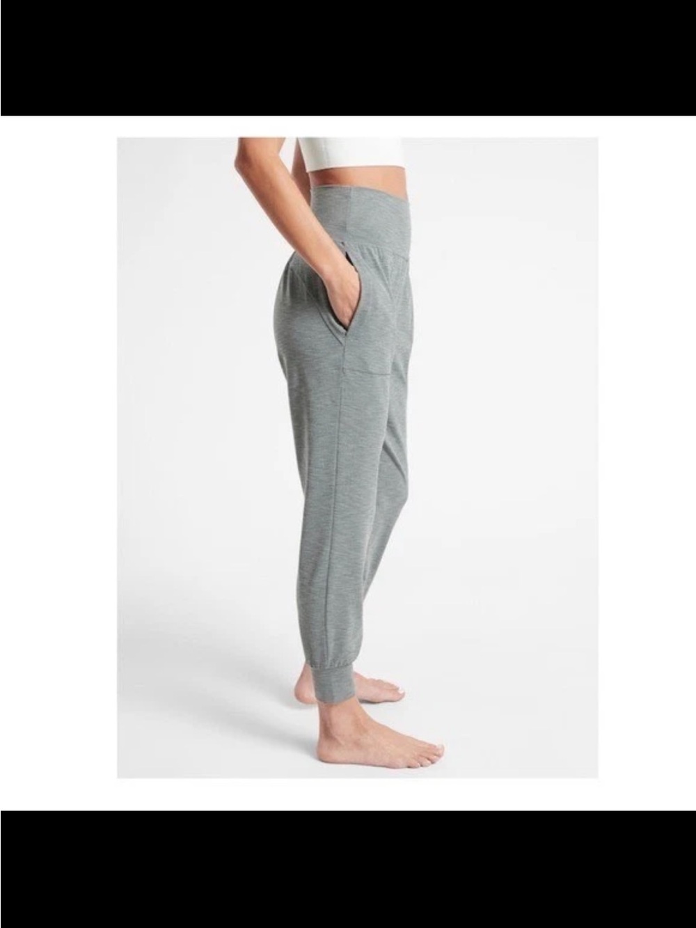 Athleta Gray High-Rise Jogger Pants